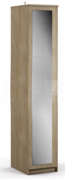 Веста СБ-2260 Шкаф 1 дверный с зеркалом Дуб Сонома в Асино - asino.katalogmebeli.com | фото 1