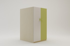Шкаф под кровать второго яруса Эппл (Зеленый/Белый/корпус Клен) в Асино - asino.katalogmebeli.com | фото 2