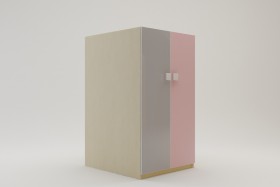 Шкаф под кровать второго яруса Грэйси (Розовый/Серый/корпус Клен) в Асино - asino.katalogmebeli.com | фото 2