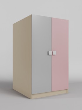 Шкаф под кровать второго яруса Грэйси (Розовый/Серый/корпус Клен) в Асино - asino.katalogmebeli.com | фото