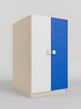 Шкаф под кровать второго яруса Скай (Синий/Белый/корпус Клен) в Асино - asino.katalogmebeli.com | фото 1