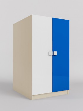 Шкаф под кровать второго яруса Скай люкс (Синий/Белый/корпус Клен) в Асино - asino.katalogmebeli.com | фото