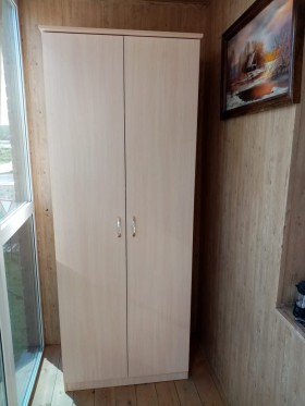 Шкаф распашной 2-х створчатый с полками (Беленый дуб) в Асино - asino.katalogmebeli.com | фото 2