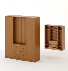 Шкаф распашной 4хстворчатый с 2 ящиками (Белёный дуб) в Асино - asino.katalogmebeli.com | фото 2