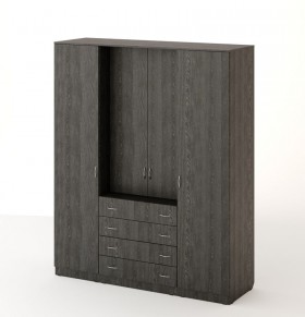Шкаф распашной 4хстворчатый с 2 ящиками (Белёный дуб) в Асино - asino.katalogmebeli.com | фото 8