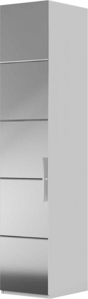 Шкаф ШР-1 зеркало, левый, Вива (Белый/Белый глянец/Платина) в Асино - asino.katalogmebeli.com | фото 1