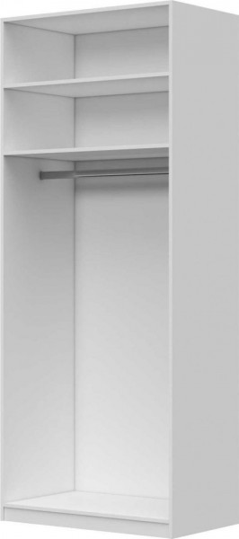 Шкаф ШР-2 зеркало, Вива (Белый/Белый глянец/Платина) в Асино - asino.katalogmebeli.com | фото 3