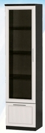 Шкаф средний с ящиком и стеклодверью ДЛЯ ГОСТИНОЙ ШСЯС-450 Венге/Дуб выбеленный в Асино - asino.katalogmebeli.com | фото