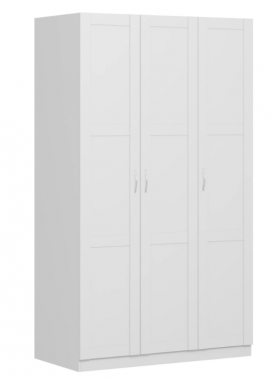 Шкаф трехдверный Пегас сборный белый в Асино - asino.katalogmebeli.com | фото