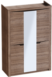 Шкаф трехдверный Соренто Дуб стирлинг/Кофе структурный матовый в Асино - asino.katalogmebeli.com | фото