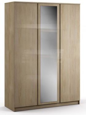 Веста СБ-2258 Шкаф 3х дверный с зеркалом Дуб Сонома в Асино - asino.katalogmebeli.com | фото 1