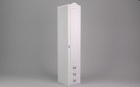 Шкаф угловой Бэлла с ящиками (Выбеленное дерево/Белый) в Асино - asino.katalogmebeli.com | фото 2
