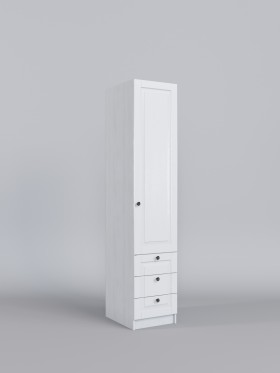 Шкаф угловой (секция с ящиками) Классика (Белый/корпус Выбеленное дерево) в Асино - asino.katalogmebeli.com | фото 1