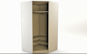 Шкаф угловой (угловая секция) Классика (Белый/корпус Выбеленное дерево) в Асино - asino.katalogmebeli.com | фото 2