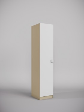 Шкаф угловой (левая секция) Эппл (Белый/корпус Клен) в Асино - asino.katalogmebeli.com | фото