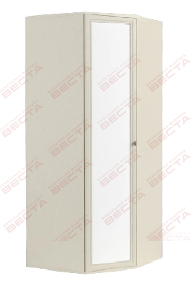 Шкаф угловой МДФ 930 с зеркалом Белый в Асино - asino.katalogmebeli.com | фото 1