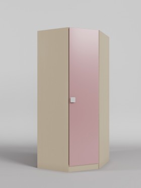Шкаф угловой (угловая секция) Грэйси (Розовый/корпус Клен) в Асино - asino.katalogmebeli.com | фото