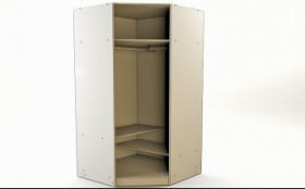 Шкаф угловой (угловая секция) Клаксон без машинок (Белый/корпус Клен) в Асино - asino.katalogmebeli.com | фото 2