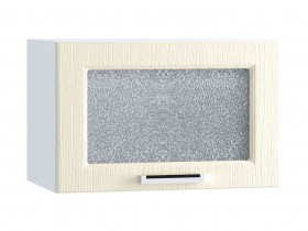 Шкаф верхний горизонтальный со стеклом 500, ШВГС 500 (Клен кремовый/корпус белый) в Асино - asino.katalogmebeli.com | фото