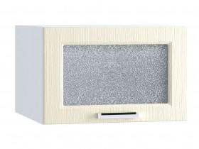 Шкаф верхний горизонтальный со стеклом 510, ШВГС 510 (Клен крем/корпус белый) в Асино - asino.katalogmebeli.com | фото