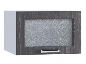 Шкаф верхний горизонтальный со стеклом 510, ШВГС 510 (Клен серый/корпус белый) в Асино - asino.katalogmebeli.com | фото