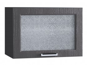 Шкаф верхний горизонтальный со стеклом 609, ШВГС 609 (Клен серый/корпус венге) в Асино - asino.katalogmebeli.com | фото