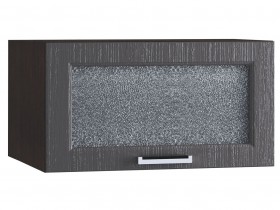 Шкаф верхний горизонтальный со стеклом 610, ШВГС 610 (Клен серый/корпус венге) в Асино - asino.katalogmebeli.com | фото