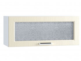 Шкаф верхний горизонтальный со стеклом 800, ШВГС 800 (Клен кремовый/корпус белый) в Асино - asino.katalogmebeli.com | фото