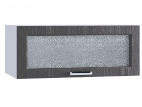 Шкаф верхний горизонтальный со стеклом 810, ШВГС 810 (Клен серый/корпус белый) в Асино - asino.katalogmebeli.com | фото
