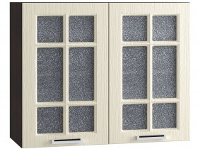 Шкаф верхний со стеклом 800, ШВС 800 (Клен кремовый/корпус венге) в Асино - asino.katalogmebeli.com | фото
