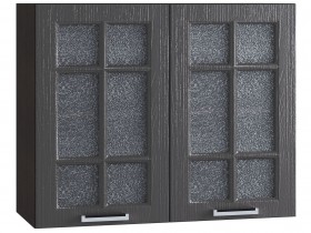 Шкаф верхний со стеклом 800, ШВС 800 (Клен серый/корпус венге) в Асино - asino.katalogmebeli.com | фото