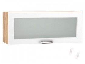 Шкаф верхний со стеклом Прага ШВГС 800 (Белое дерево/корпус дуб крафт золотой) в Асино - asino.katalogmebeli.com | фото