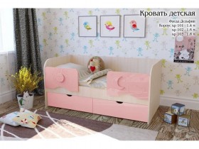 Соня Кровать детская 2 ящика 1.6 Розовый глянец в Асино - asino.katalogmebeli.com | фото 1