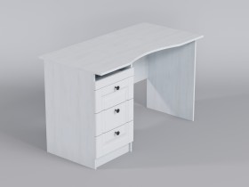 Стол (столешница с выемкой) Классика (Белый/корпус Выбеленное дерево) в Асино - asino.katalogmebeli.com | фото 1