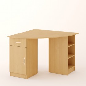 Угловой компьютерный стол 2 (Белёный дуб) в Асино - asino.katalogmebeli.com | фото 1