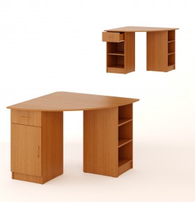 Угловой компьютерный стол 2 (Бук темный) в Асино - asino.katalogmebeli.com | фото