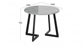 Стол обеденный «Гарда» Тип 1 (Белый/Стекло матовое черный графит) в Асино - asino.katalogmebeli.com | фото 7
