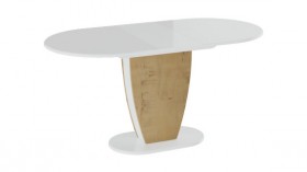 Стол обеденный «Монреаль» Тип 1 (Белый глянец/Бунратти) в Асино - asino.katalogmebeli.com | фото 2