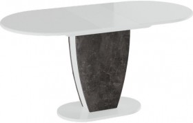 Стол обеденный «Монреаль» Тип 1 (Белый глянец/Моод темный) в Асино - asino.katalogmebeli.com | фото 2
