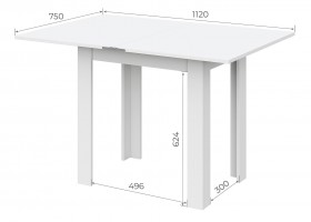 Стол обеденный "СО 3" раскладной Белый в Асино - asino.katalogmebeli.com | фото 3