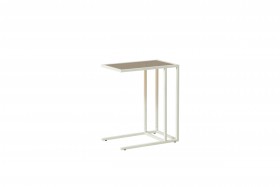 Стол приставной Скандик 42.24 (со стеклом) (металл: белый) в Асино - asino.katalogmebeli.com | фото