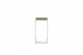 Стол приставной Скандик 42.24 (со стеклом) (металл: белый) в Асино - asino.katalogmebeli.com | фото 2