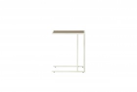 Стол приставной Скандик 42.24 (со стеклом) (металл: белый) в Асино - asino.katalogmebeli.com | фото 3