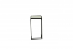 Стол приставной Скандик 42.24 (со стеклом) (металл: черный) в Асино - asino.katalogmebeli.com | фото 2