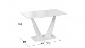 Стол раздвижной «Фабио» Тип 1 Белый в Асино - asino.katalogmebeli.com | фото 5