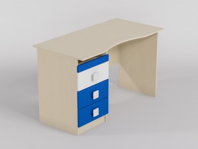 Стол (столешница с выемкой) Скай люкс (Синий/Белый/корпус Клен) в Асино - asino.katalogmebeli.com | фото