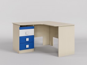 Стол угловой Скай (Синий/Белый/корпус Клен) в Асино - asino.katalogmebeli.com | фото 1