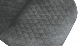 Стул «Оливер» К1С Черный муар/Микровелюр Wellmart Graphite в Асино - asino.katalogmebeli.com | фото 3