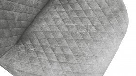 Стул «Оливер» К1С Черный муар/Микровелюр Wellmart Silver в Асино - asino.katalogmebeli.com | фото 3