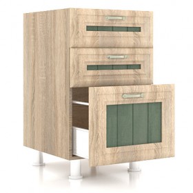 Тумба кухонная 400 с 3 ящиками Кантри в Асино - asino.katalogmebeli.com | фото